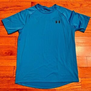 Under Armour Mens SM Dri Fit Team Practice Casual Blue Athleisure Cool T-Shirt